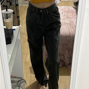 Boyfriend jeans / oversized baggy denim pants - black